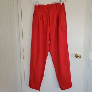Vintage Gitano High Waisted Pants 11/12 Red